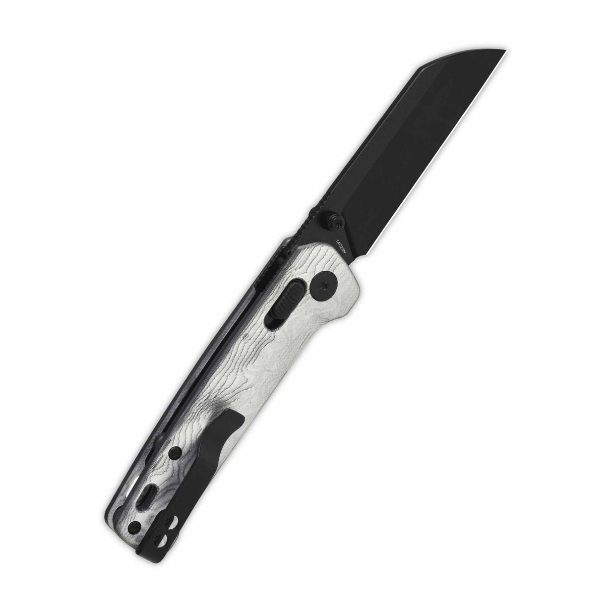 QSP Penguin Glyde Lock Pocket Knife 14C28N Blade G10 with Aluminum Foil Handle