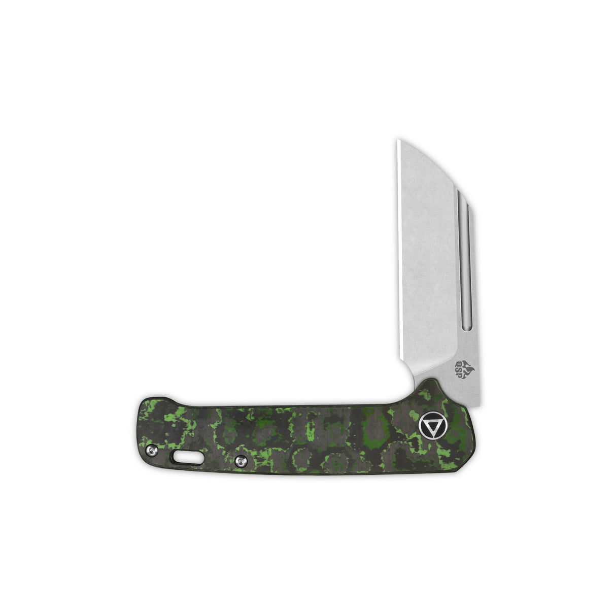 QSP Penguin Slip Joint knife with Jungle Wear Fat Carbon handle and 20CV blade