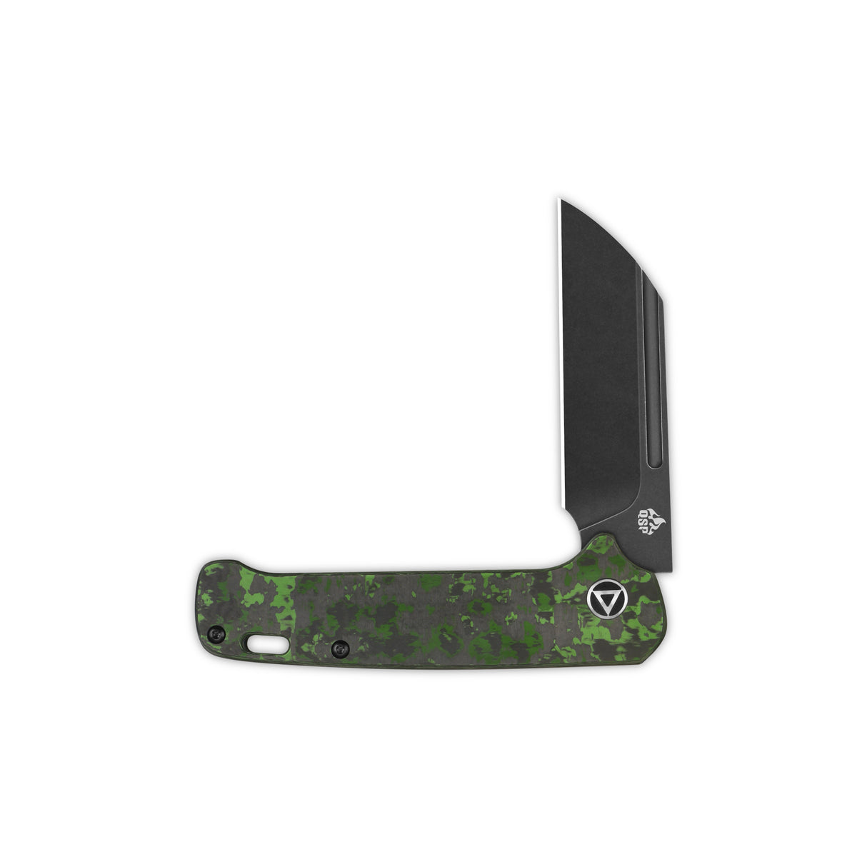 QSP Penguin Slip Joint pocket knife with 20CV sheepsfoot blade and camo handle