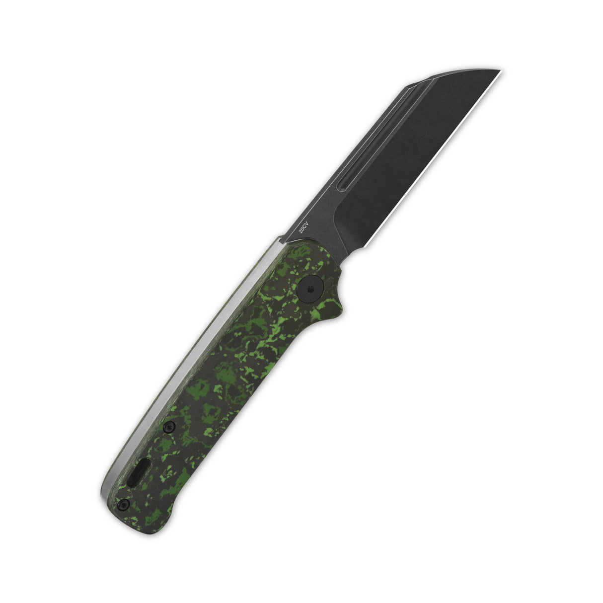 QSP Penguin Slip Joint knife with 20CV sheepsfoot blade and Jungle Wear handle.