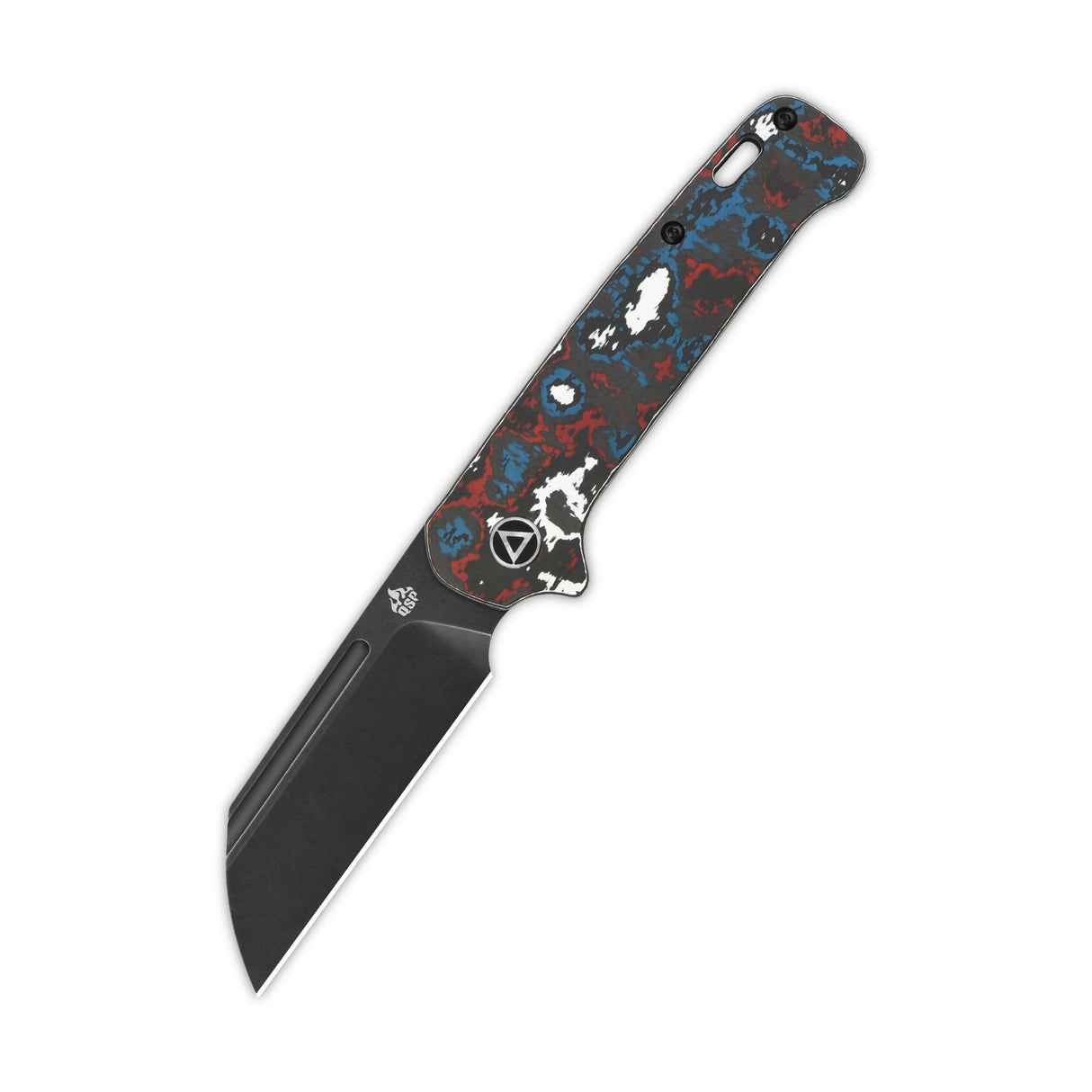 QSP Penguin Slip Joint knife featuring 20CV sheepsfoot blade and nebula-themed handle