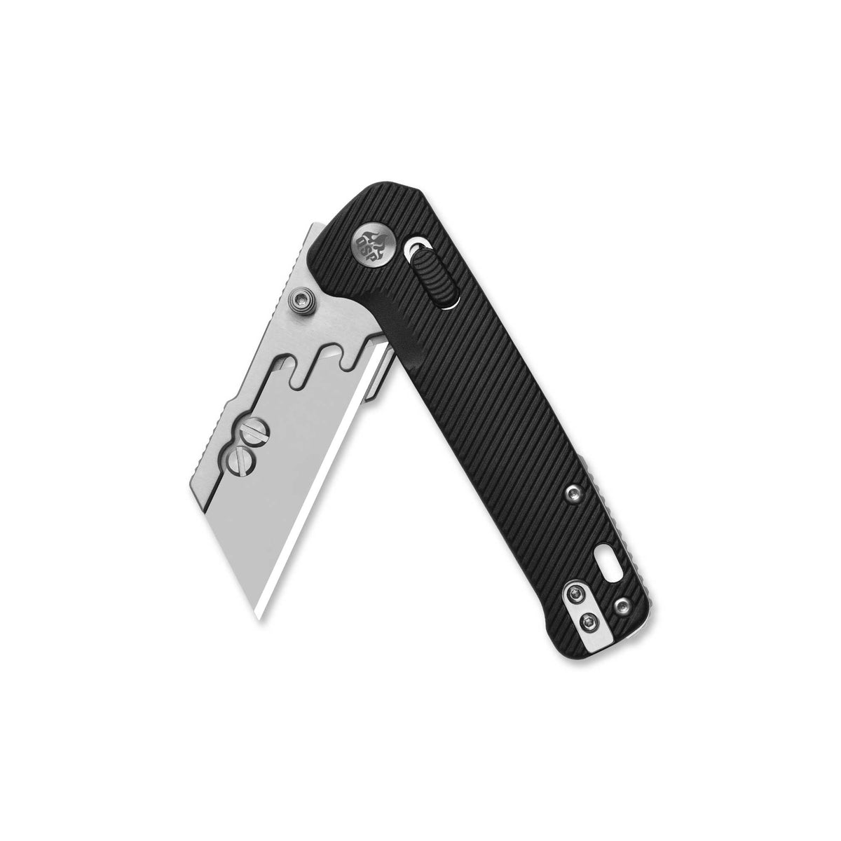 QSP Penguin Workmate Glyde Lock Utility Knife Stainless Steel Blade Black FRN Handle