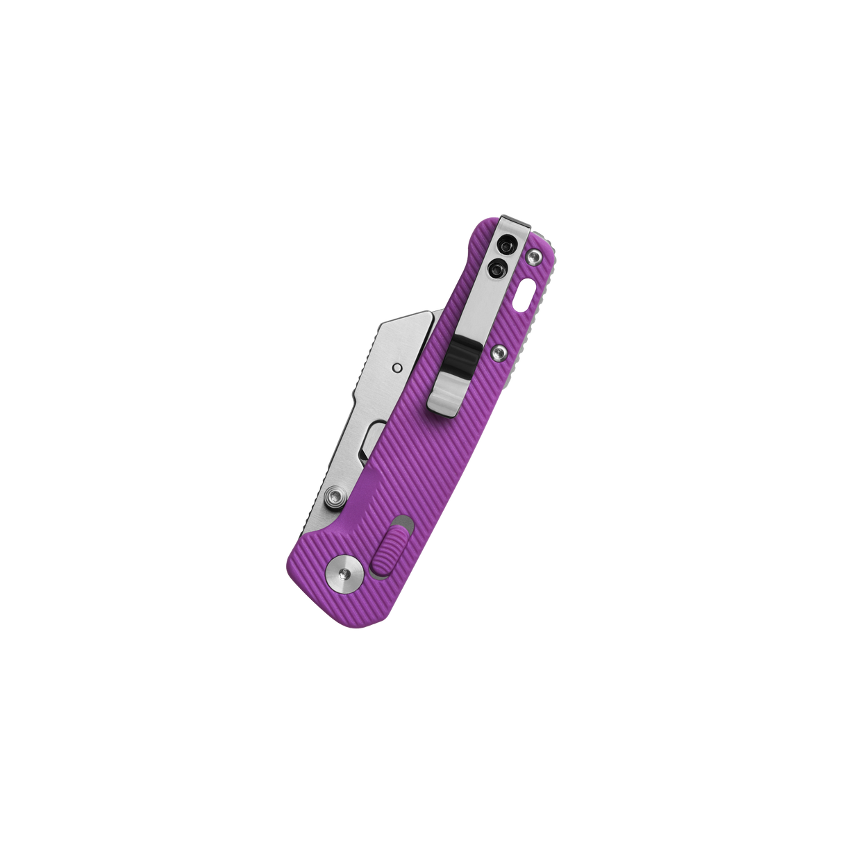 QSP Penguin Workmate Glyde Lock Utility Knife Stainless Steel Blade Purple FRN Handle