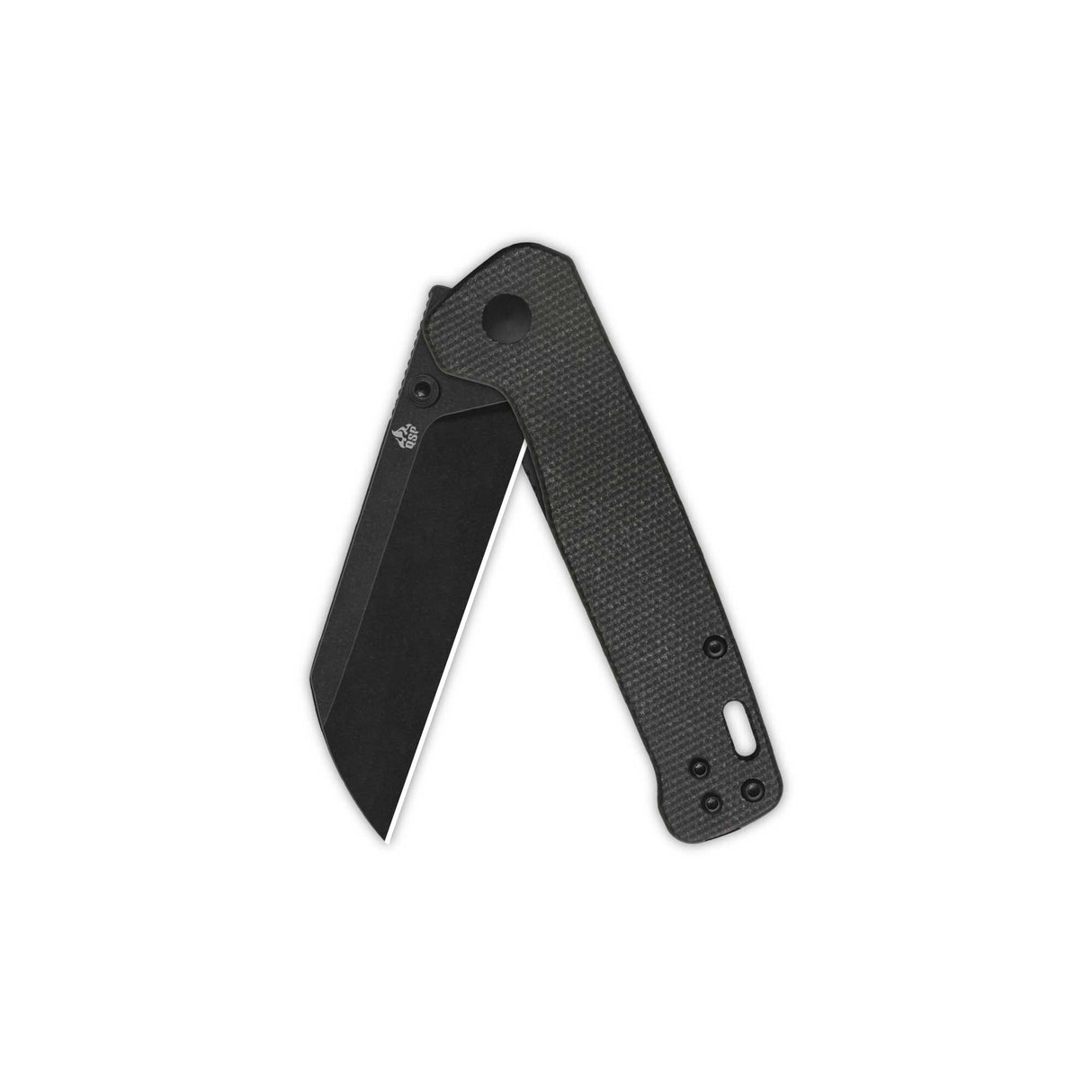 QSP Penguin V2 Liner Lock Pocket Knife D2 blade Dark Brown Micarta handle