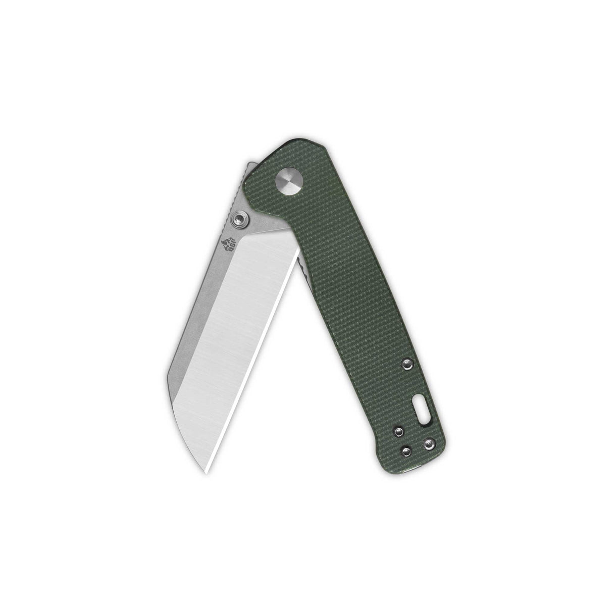 QSP Penguin V2 Liner Lock Pocket Knife D2 blade Green Micarta handle