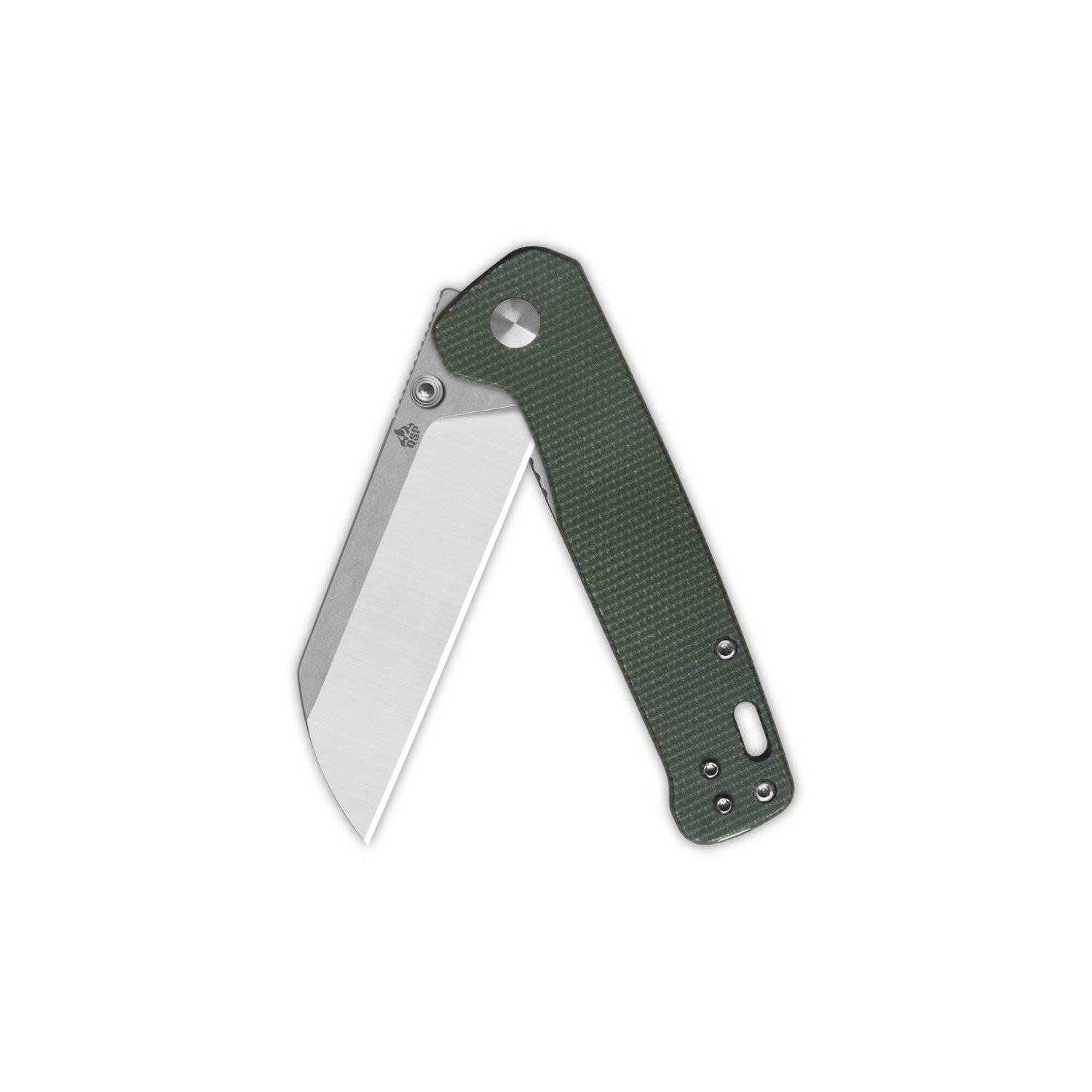 QSP Penguin V2 Liner Lock Pocket Knife D2 blade Green Micarta handle