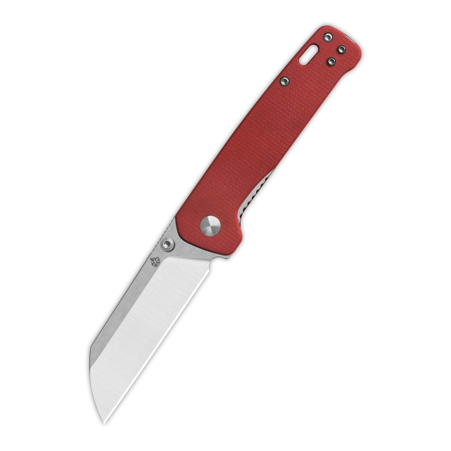 QSP Penguin V2 Liner Lock Pocket Knife D2 blade Red Micarta handle