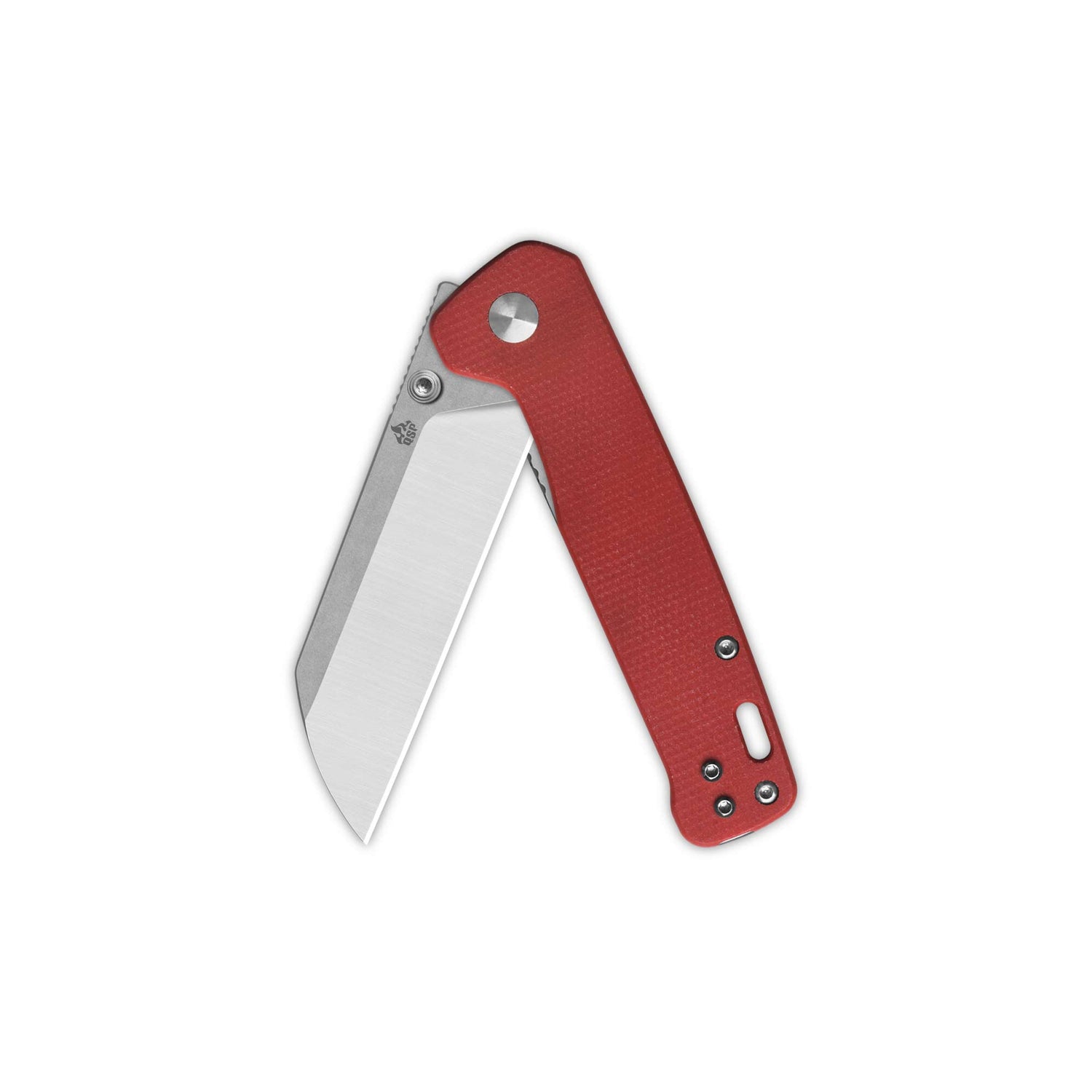 QSP Penguin V2 Liner Lock Pocket Knife D2 blade Red Micarta handle
