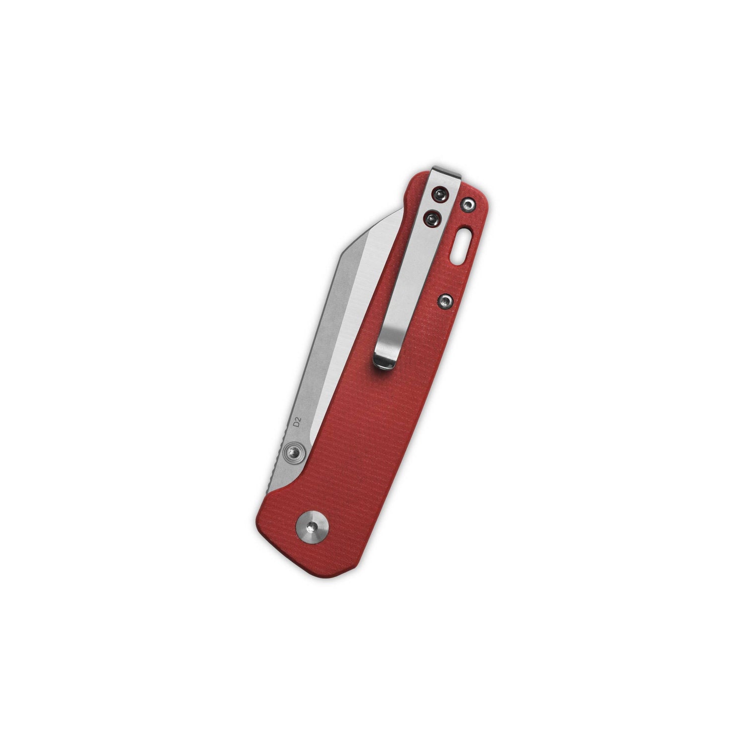 QSP Penguin V2 Liner Lock Pocket Knife D2 blade Red Micarta handle
