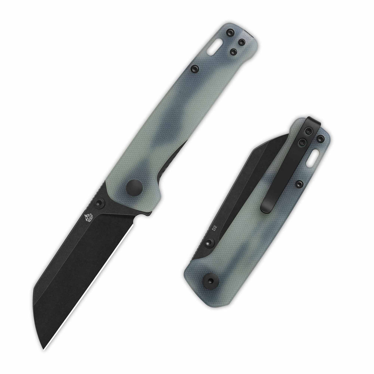 QSP Penguin V2 Liner Lock Pocket Knife D2 blade Jade G10 handle