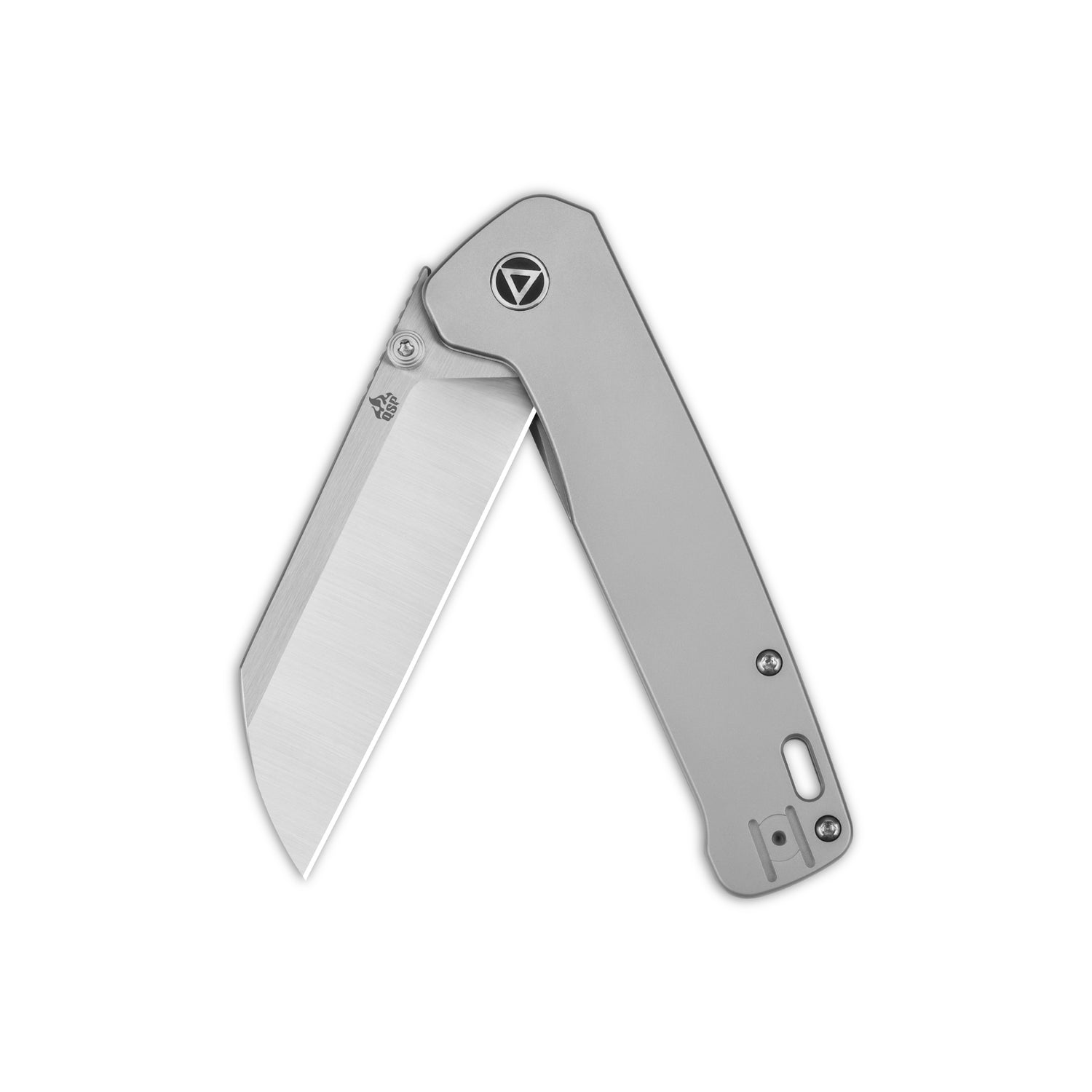QSP Penguin Plus pocket knife with open 20CV blade and titanium handle