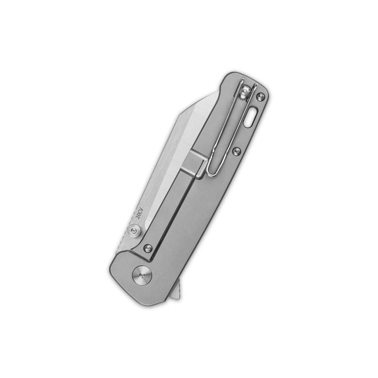 QSP Penguin Plus pocket knife with titanium handle in closed position.