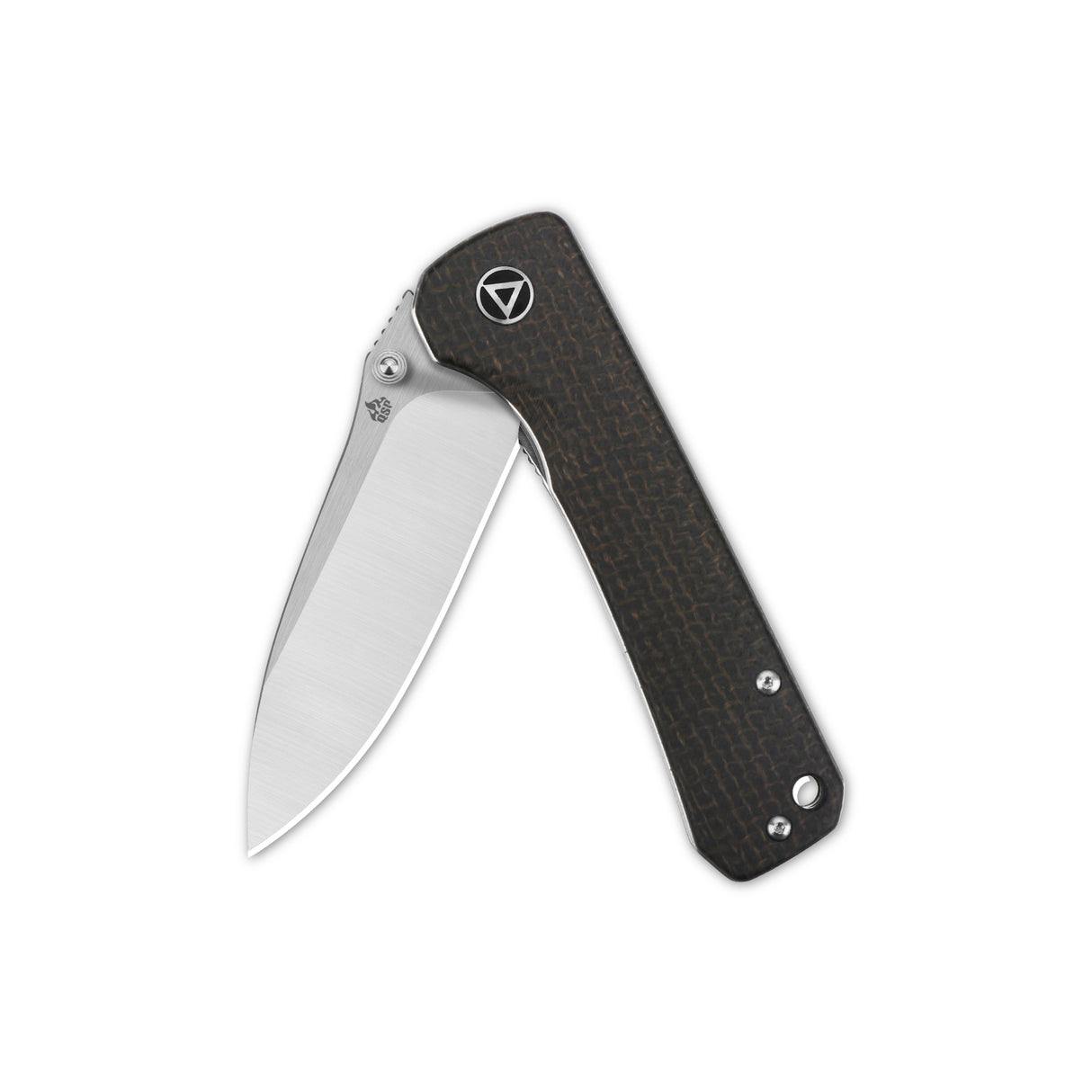 QSP Hawk pocket knife featuring a 14C28N drop point blade and textured micarta handle