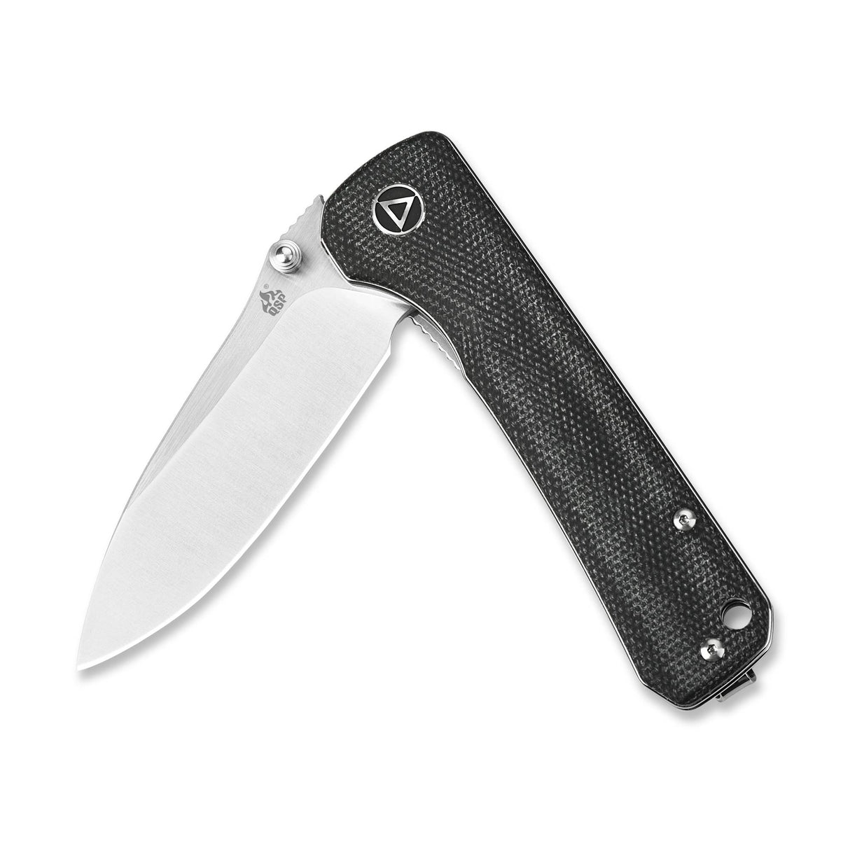 QSP Hawk pocket knife with 14C28N blade and black micarta handle