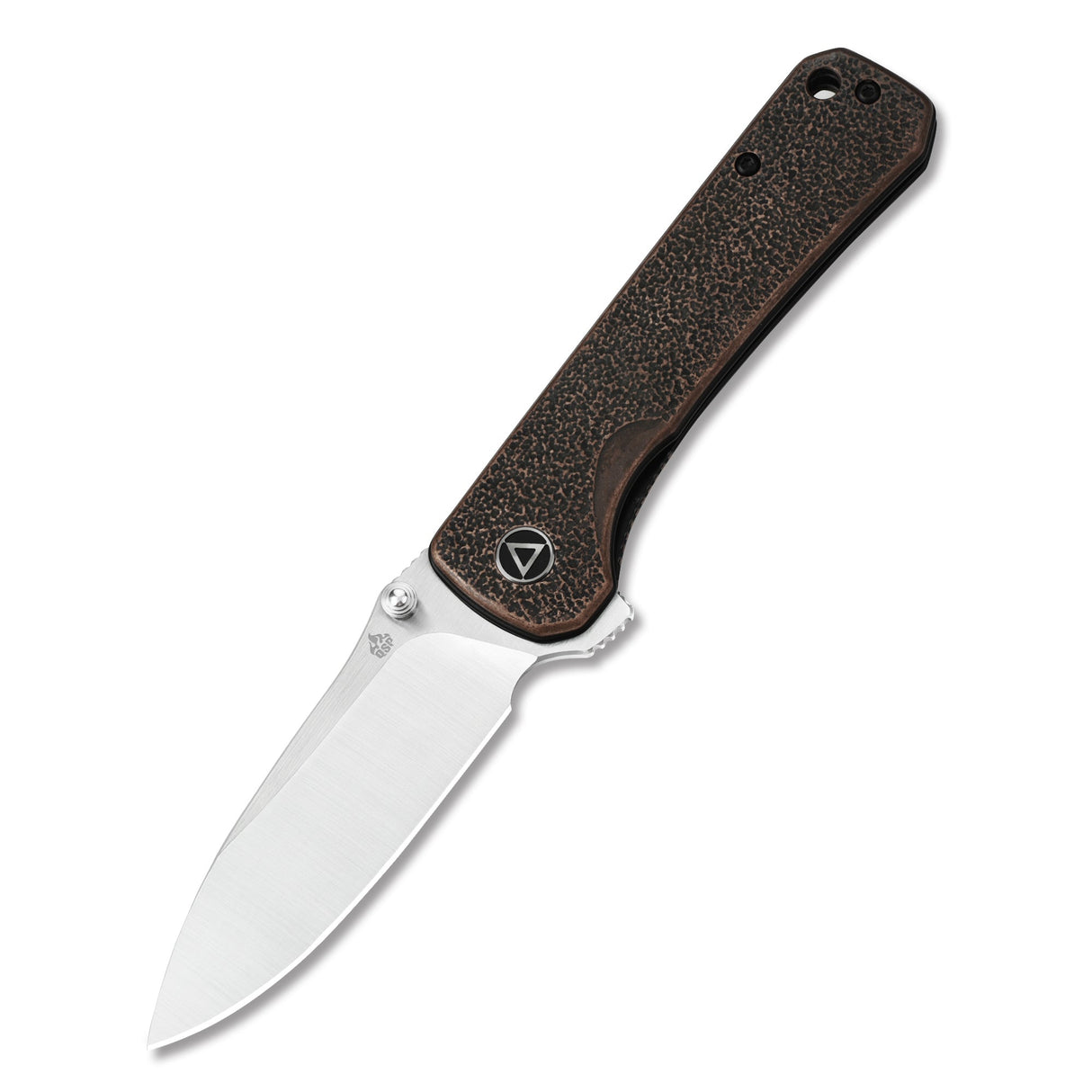 QSP Hawk pocket knife with 14C28N blade and copper handle
