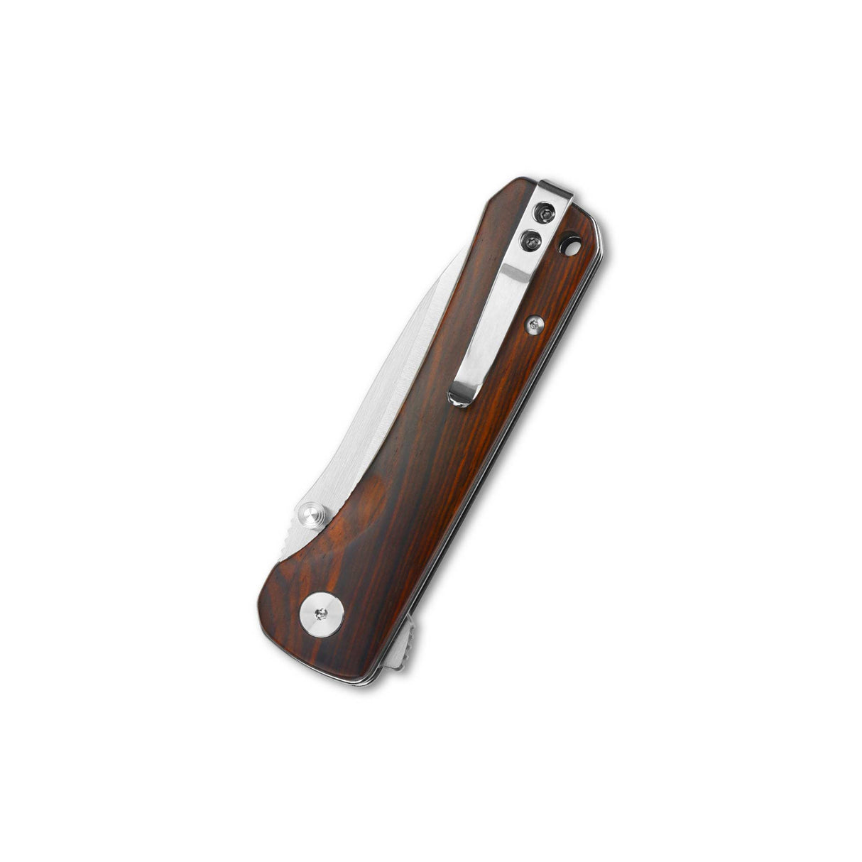 QSP Hawk Liner Lock pocket knife with Cocobolo handle, closed position