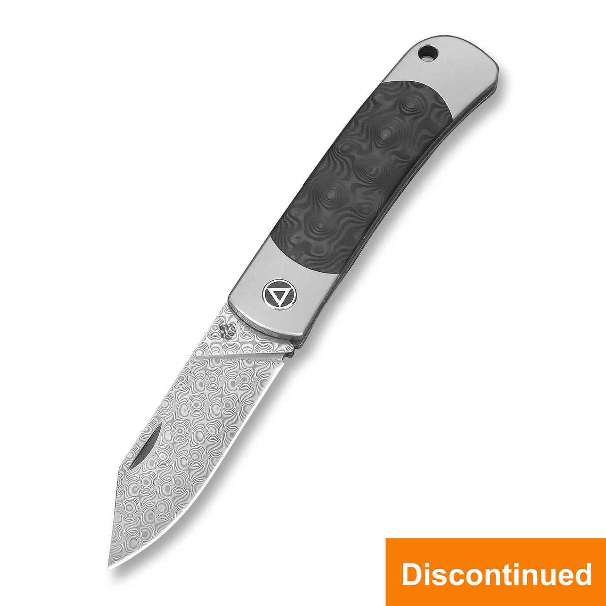 QSP Falcon Damascus pocket knife with slip joint mechanism, discontinued