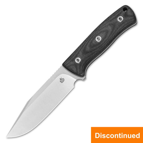 QSP Bison V1 fixed blade knife with Micarta handle and D2 blade