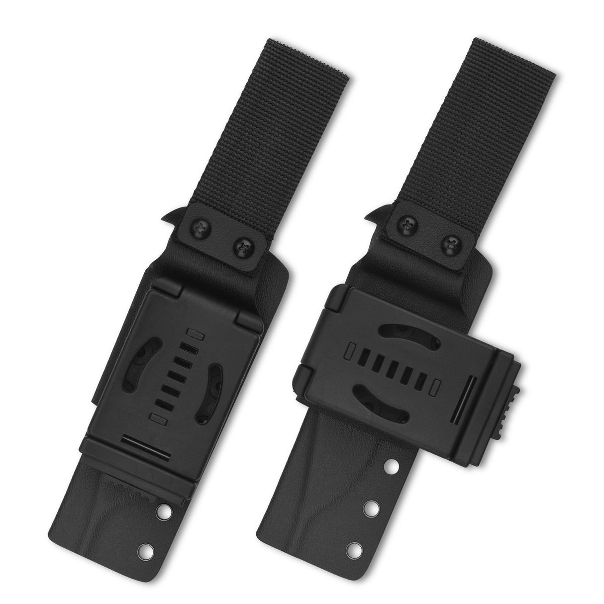 Kydex sheath for QSP Bison V2 fixed blade knife with adjustable tech lock.