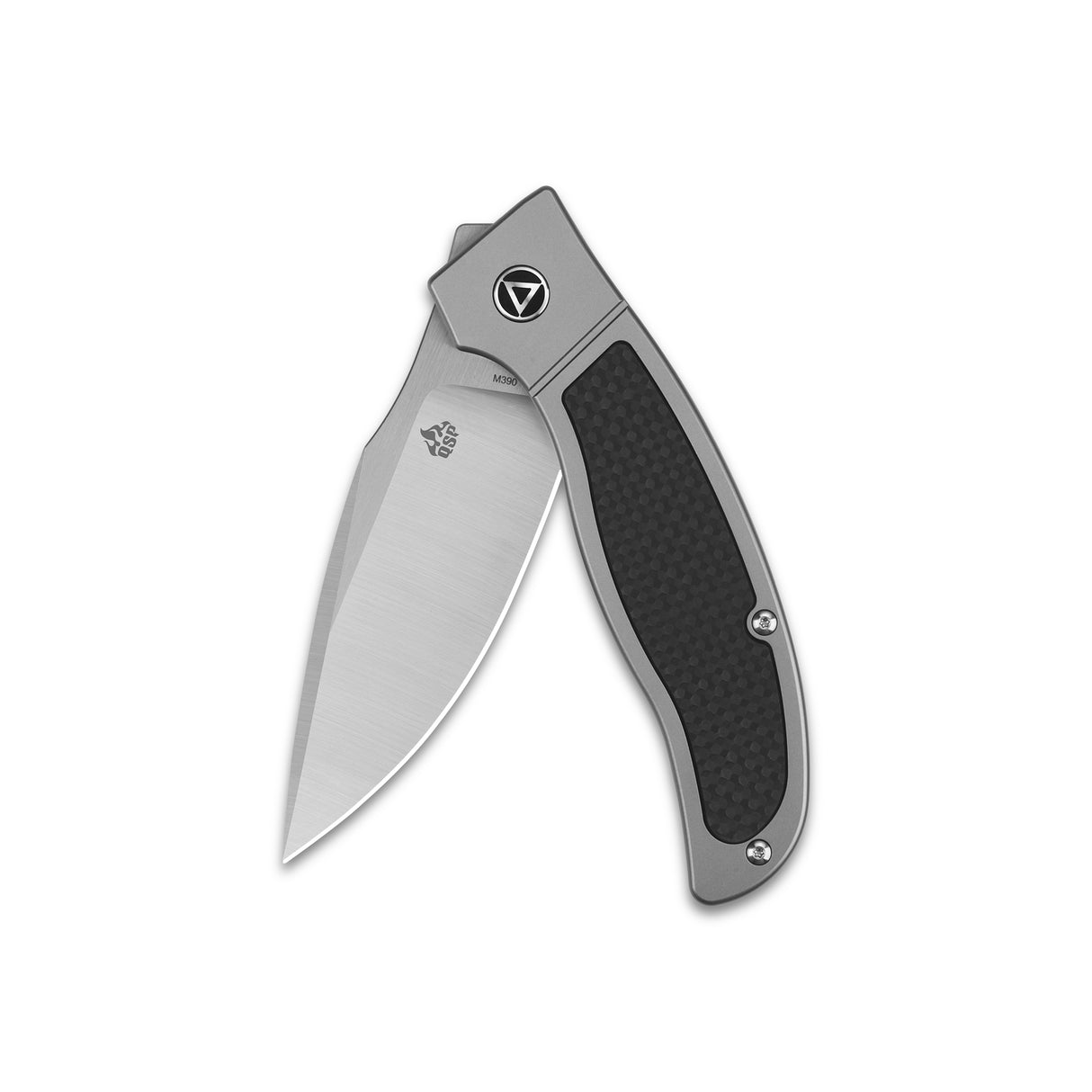 Legatus pocket knife with titanium handle and drop point M390 blade