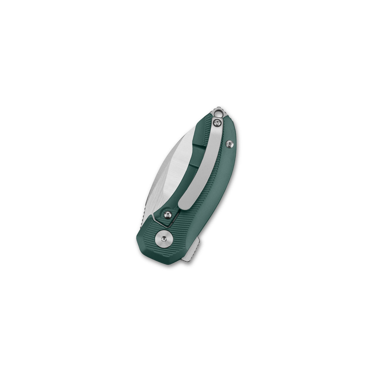 QSP Hamster pocket knife with green G10 handle and S35VN blade, folded.