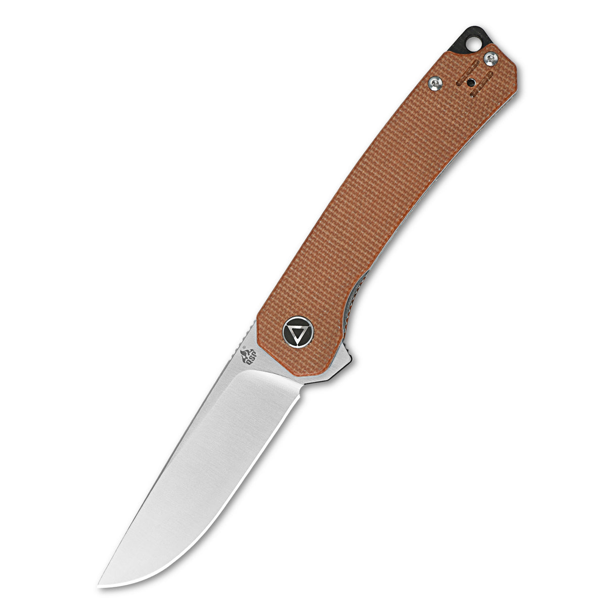 QSP Osprey pocket knife with satin finish 14C28N blade and Micarta handle