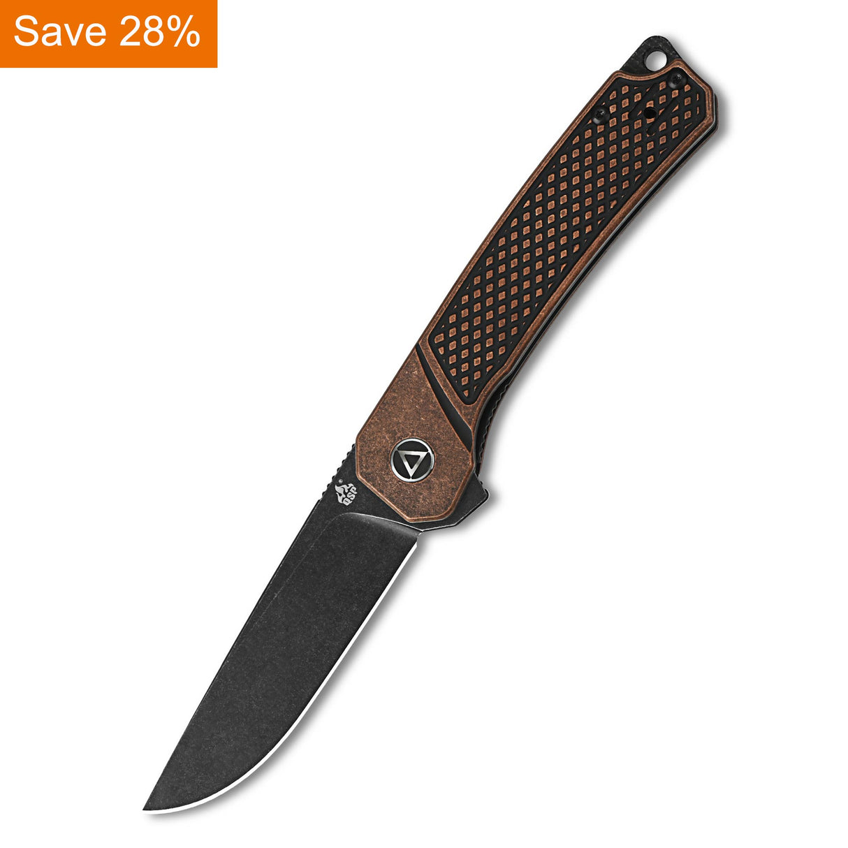 QSP Osprey Liner Lock Pocket Knife 14C28N Blade Copper Handle