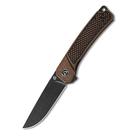 QSP Osprey Liner Lock Pocket Knife 14C28N Blade Copper Handle
