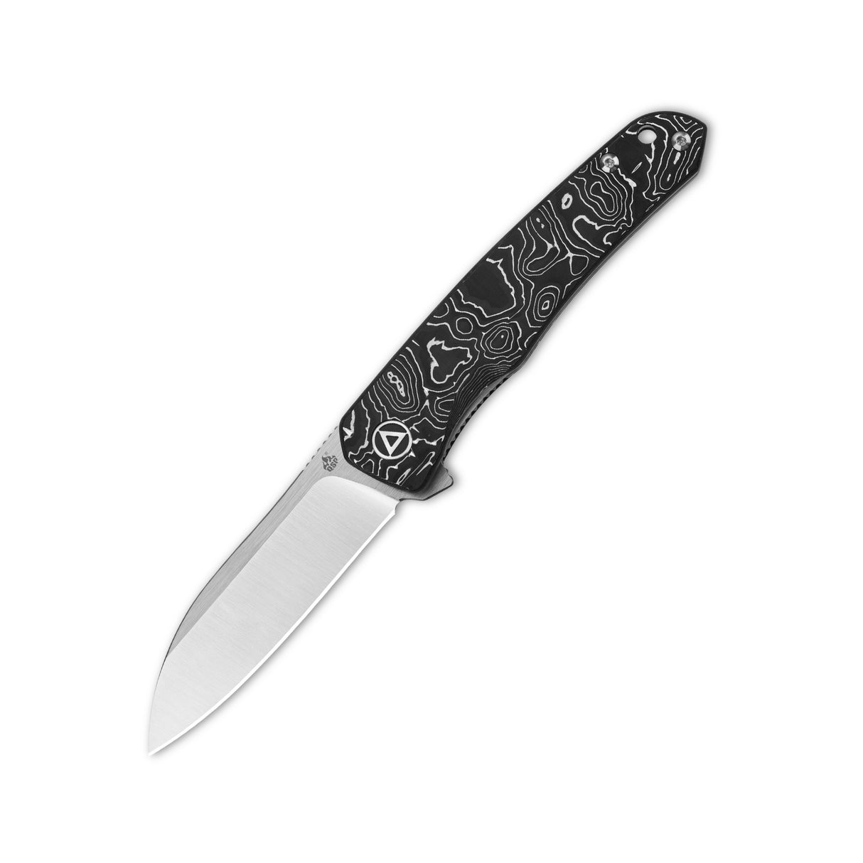 QSP Otter pocket knife with S35VN blade and black carbon fiber handle