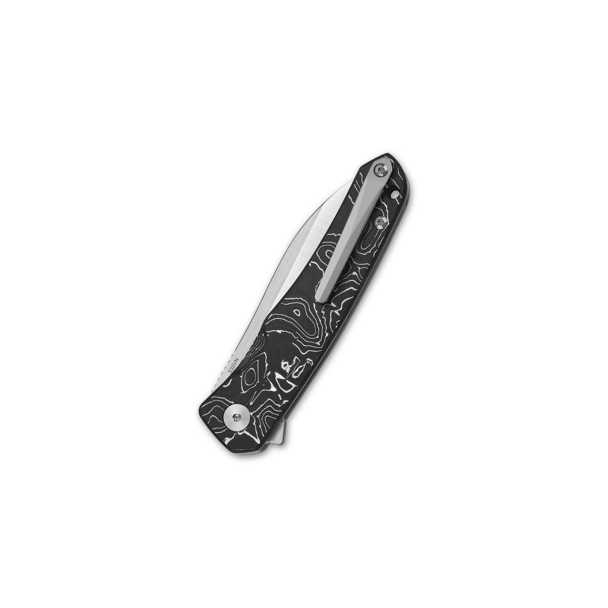 QSP Otter pocket knife with S35VN blade and aluminum foil carbon fiber handle