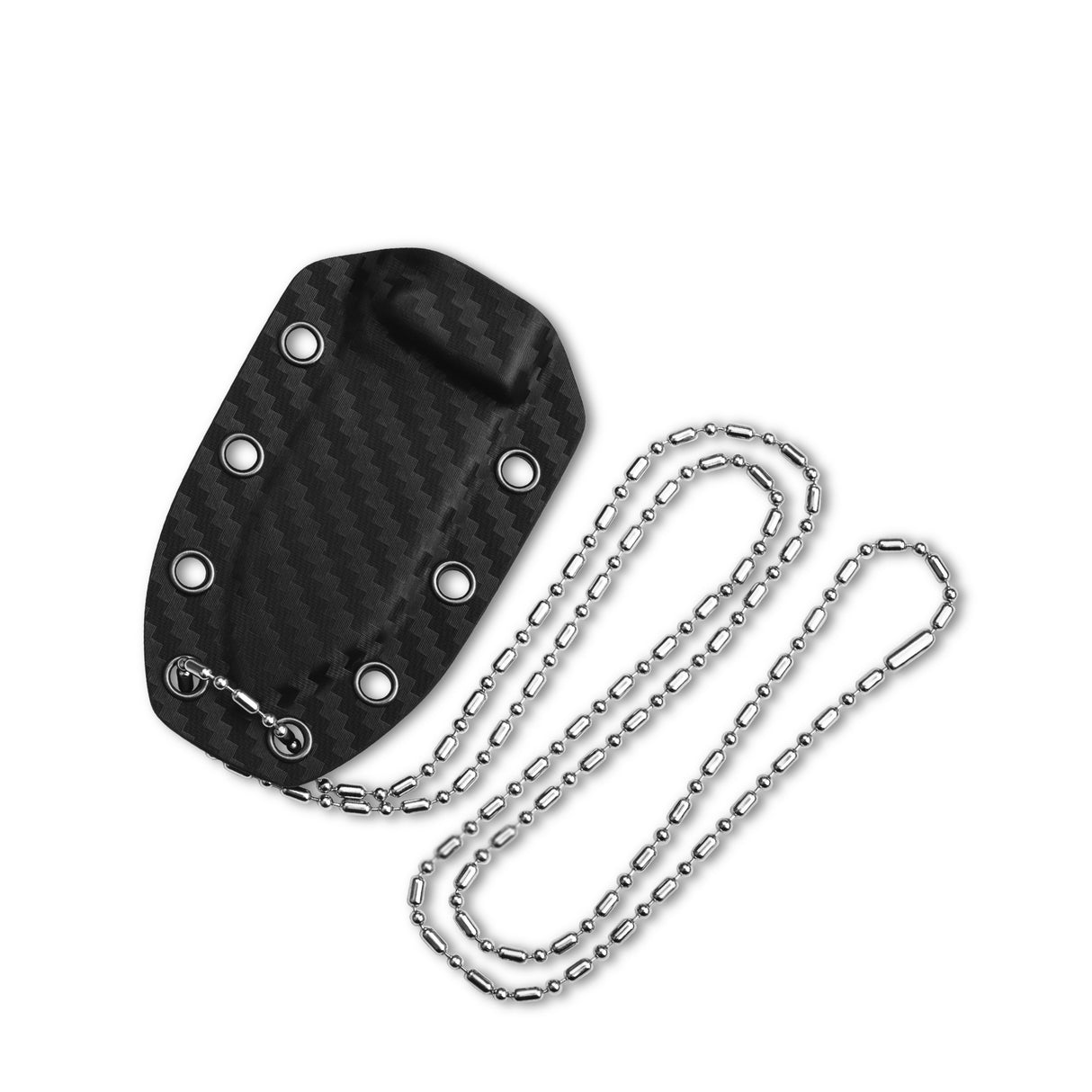 Kydex sheath for QSP Canary Neck Knife with chain for easy carry.