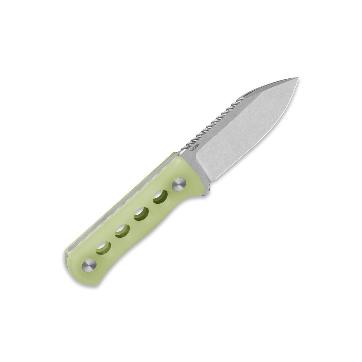 QSP Canary Neck knife 14C28N blade Glow-in-the-Dark Resin handle with Kydex sheath