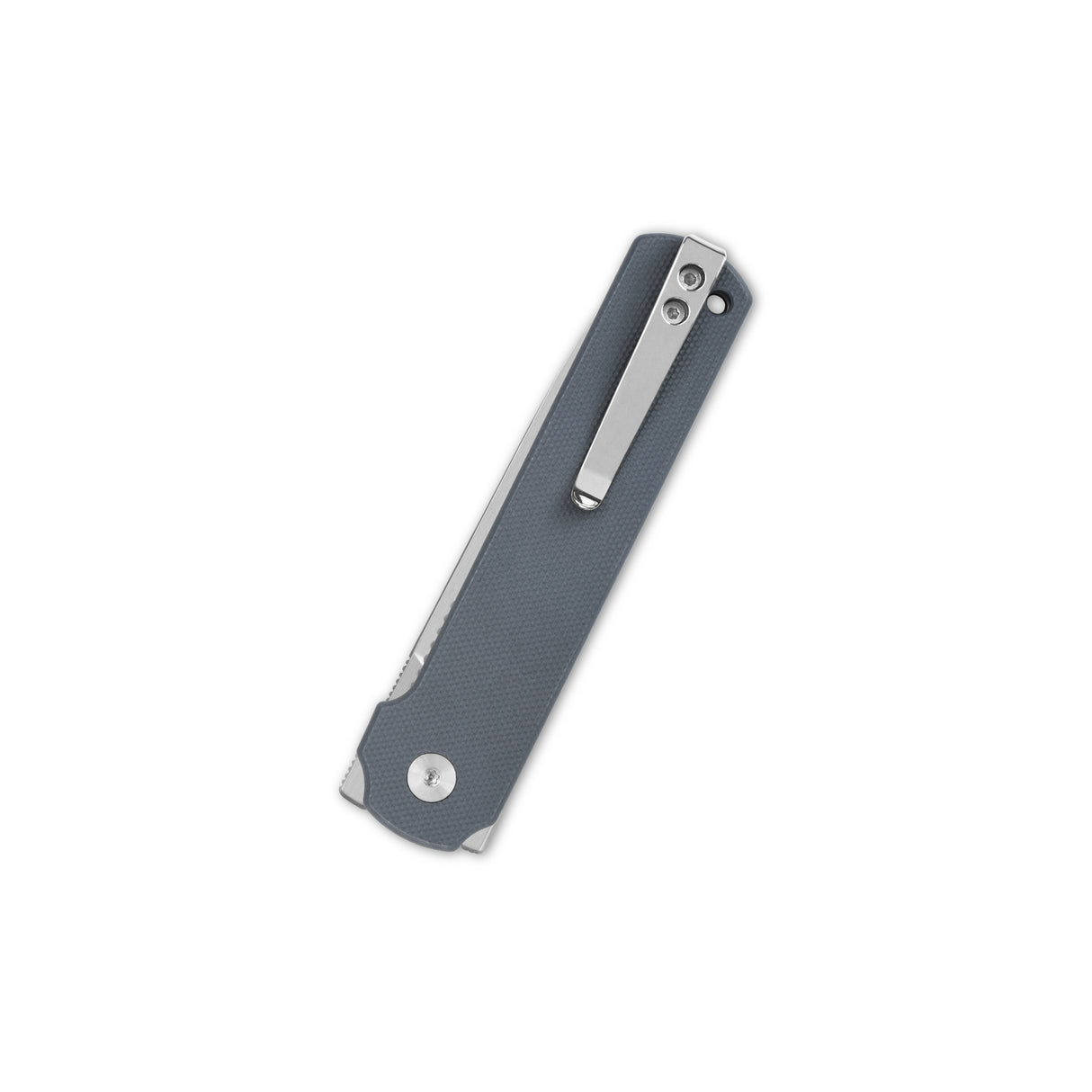 QSP Lark pocket knife with grey G10 handle and stainless steel clip