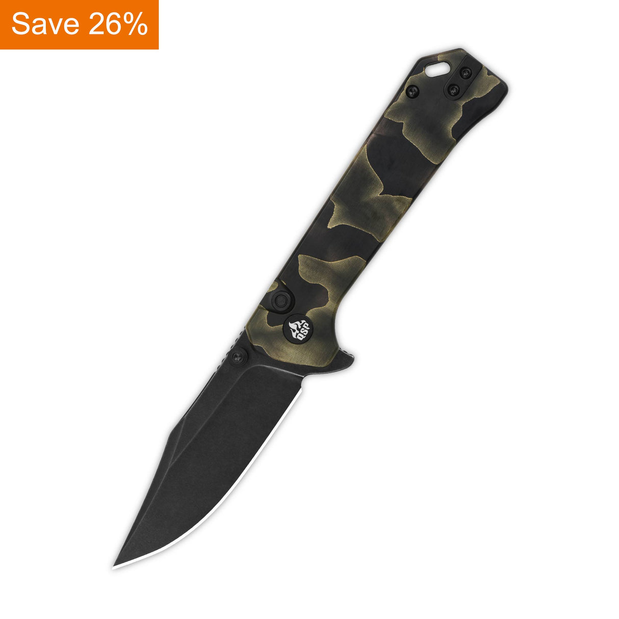 QSP Grebe Button Lock Pocket Knife S35VN blade Raffir resin Noble Handle