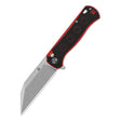 QSP Swordfish pocket knife with 14C28N blade and black/red G10 handle