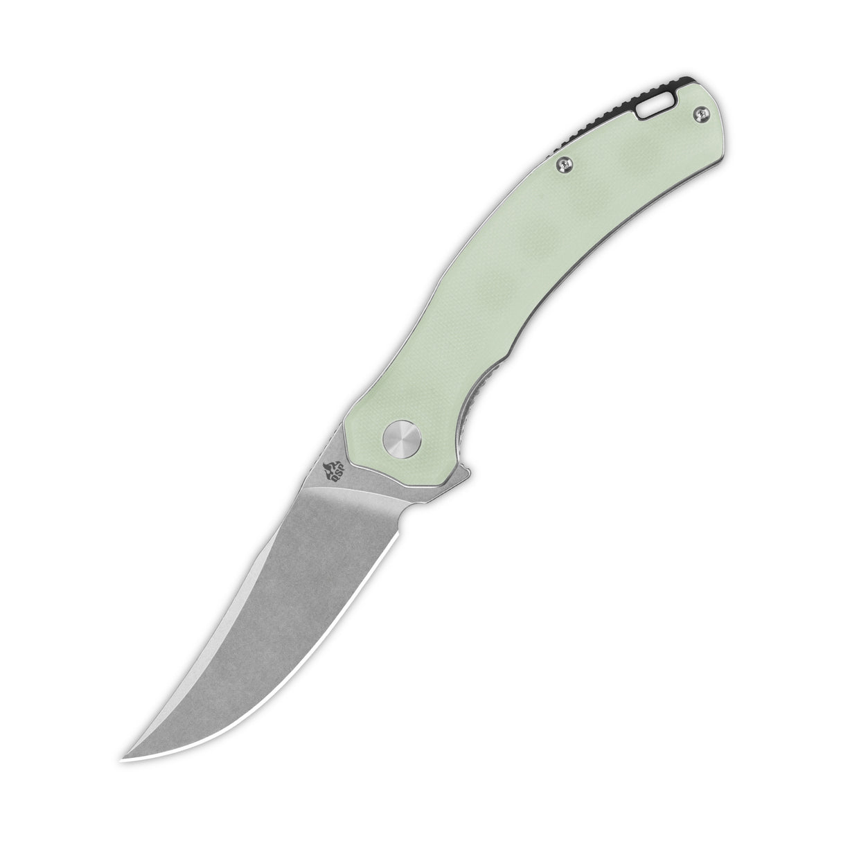 QSP Walrus pocket knife with D2 blade and jade G10 handle
