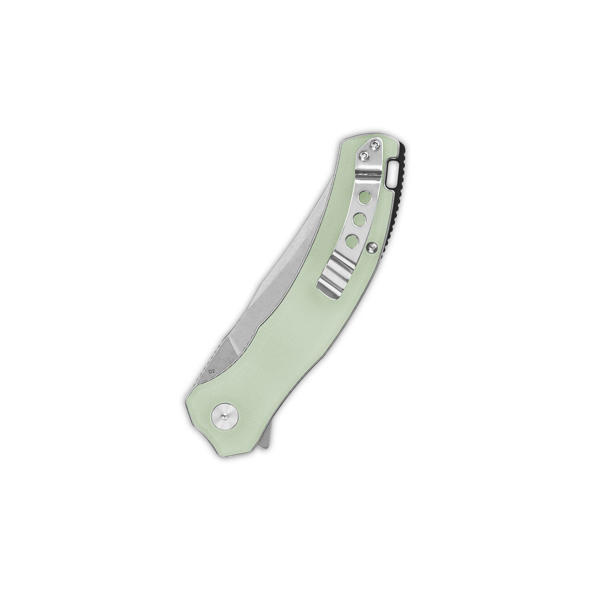 QSP Walrus Liner Lock Pocket Knife D2 Blade Jade G10 Handle
