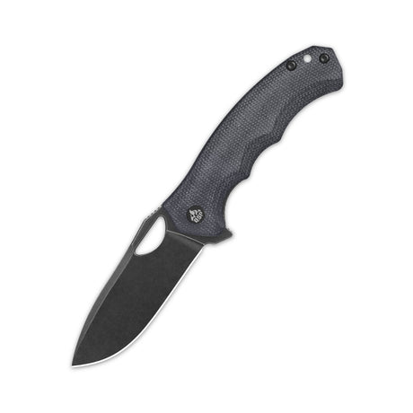 QSP Gorilla Liner Lock Pocket Knife 14C28N Blade Black Micarta Handle