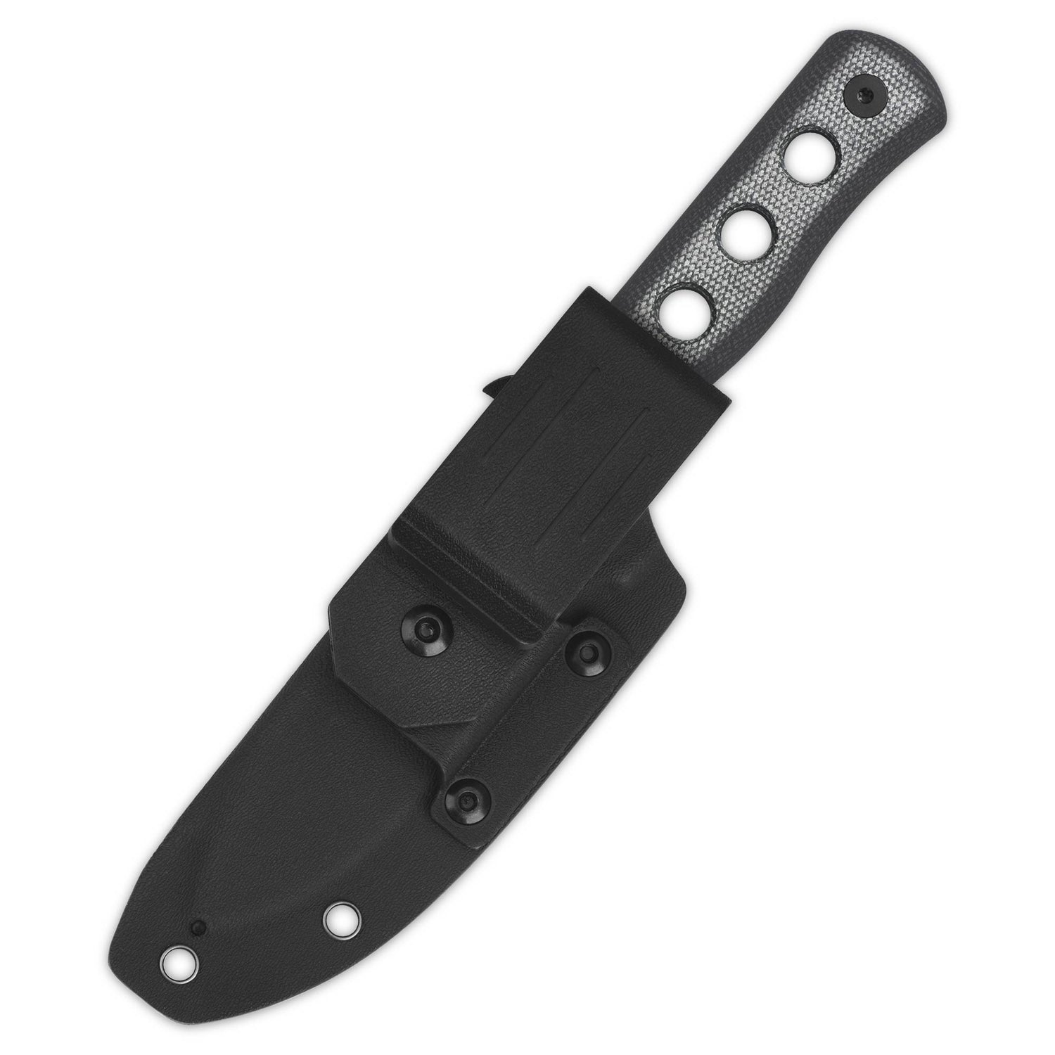 Sheath for QSP Canary knife with adjustable clips for versatile carry.