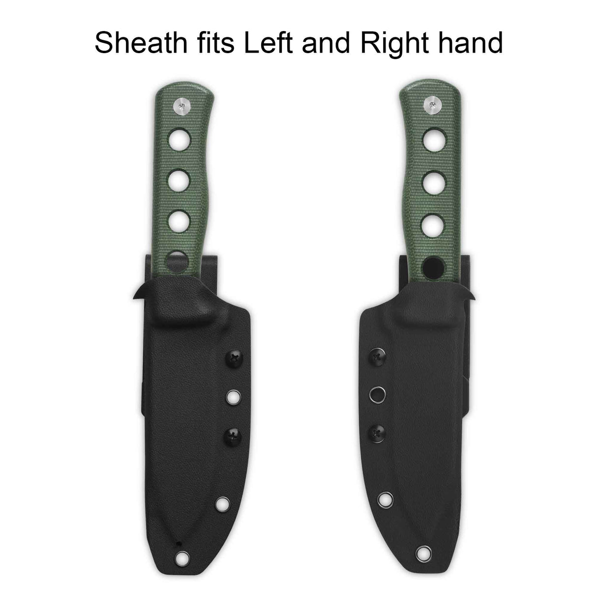Rotatable sheath for QSP Canary knife, adaptable for left and right hand use.