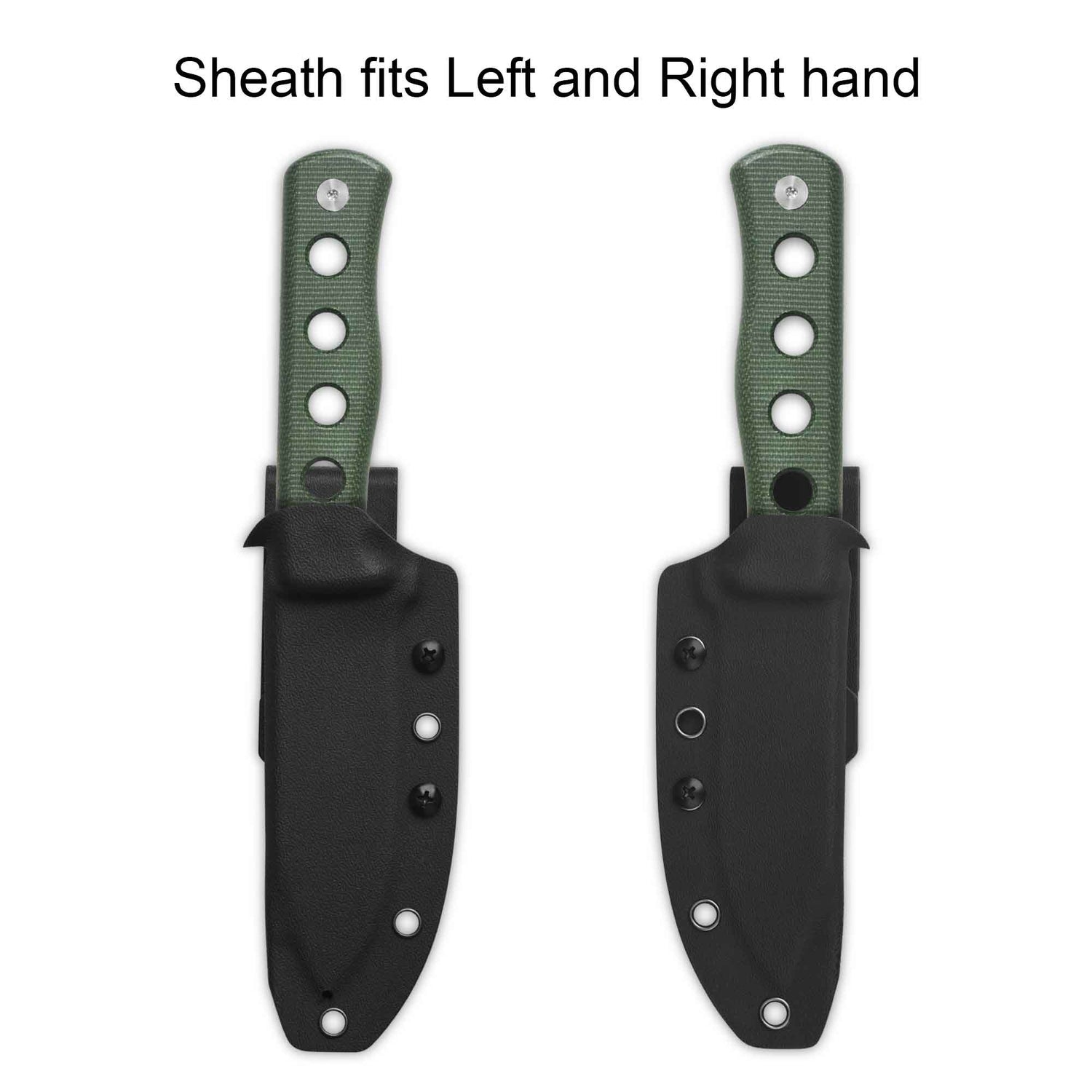 Rotatable sheath for QSP Canary knife, adaptable for left and right hand use.