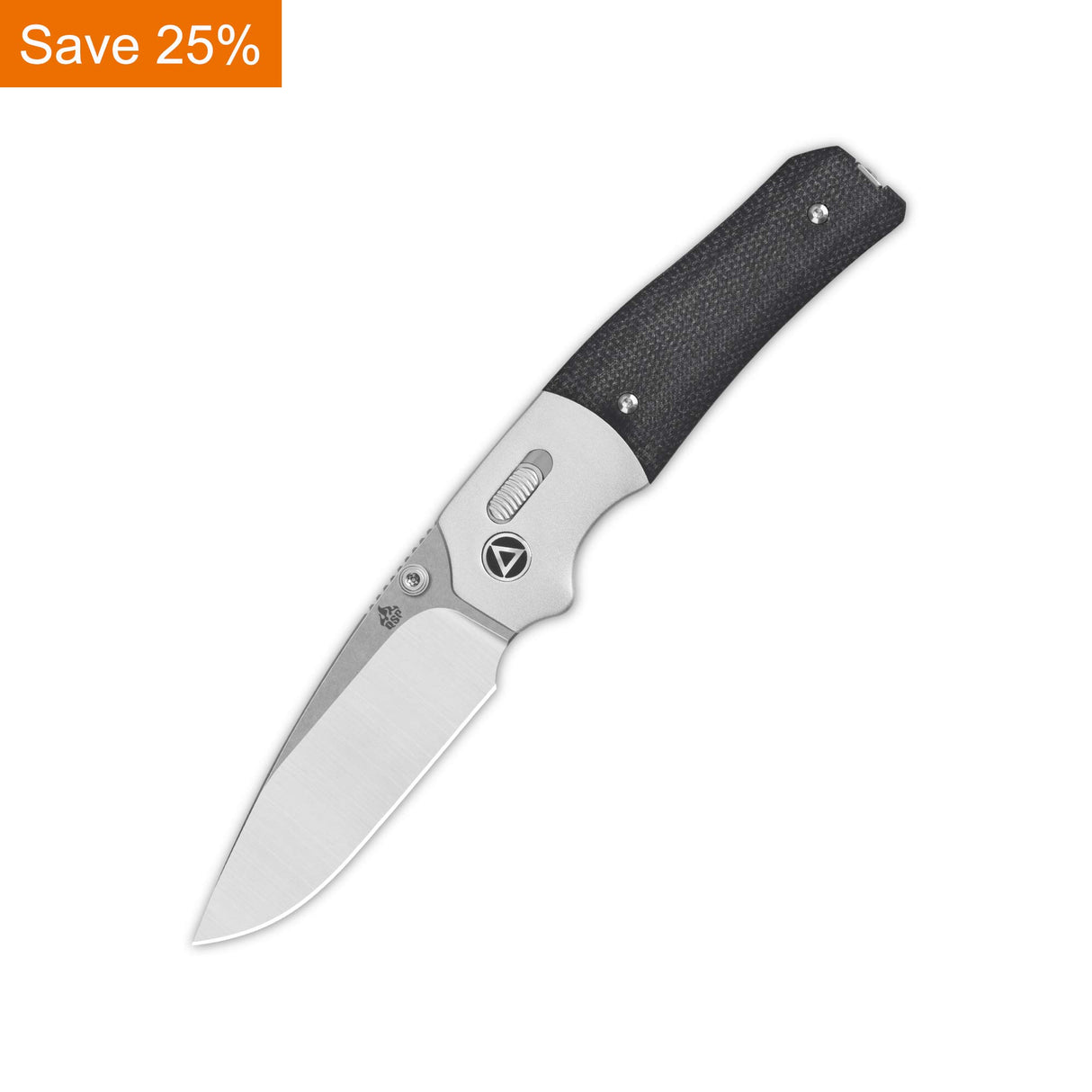 QSP Vault Glyde Lock Pocket Knife 14C28N Blade Black Micarta Handle