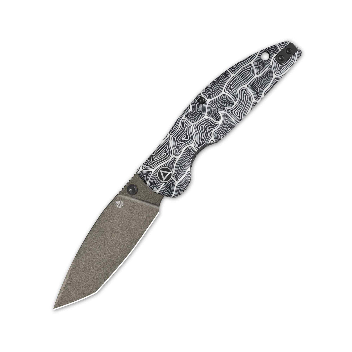QSP Turtle Punk pocket knife with tanto blade and textured G10 handle.