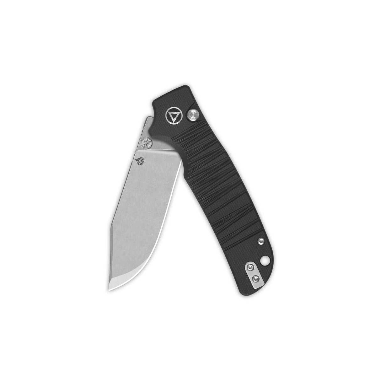 Kali pocket knife with stonewashed 14C28N blade and sleek black G10 handle