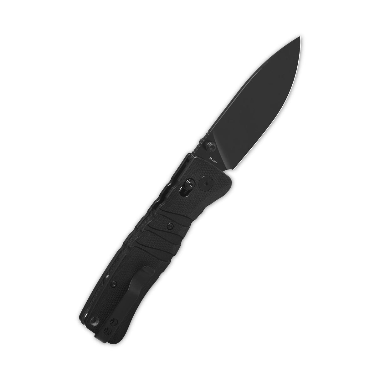 QSP Ripley pocket knife featuring a black G10 handle and 14C28N drop point blade