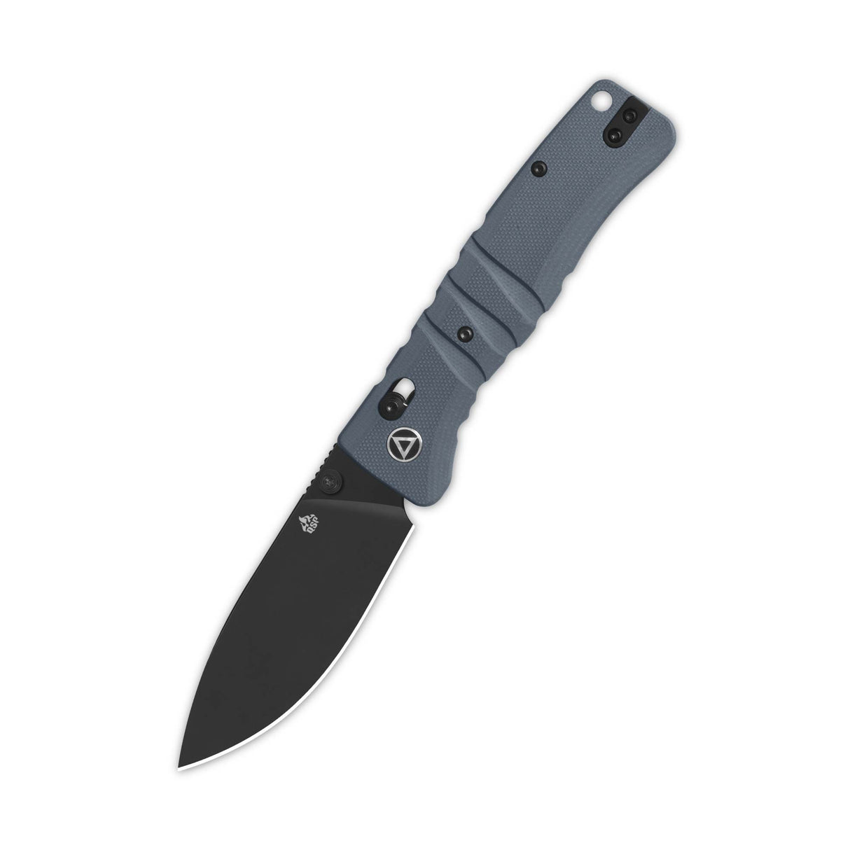 QSP Ripley Glyde Lock Pocket Knife with gray handle and black blade