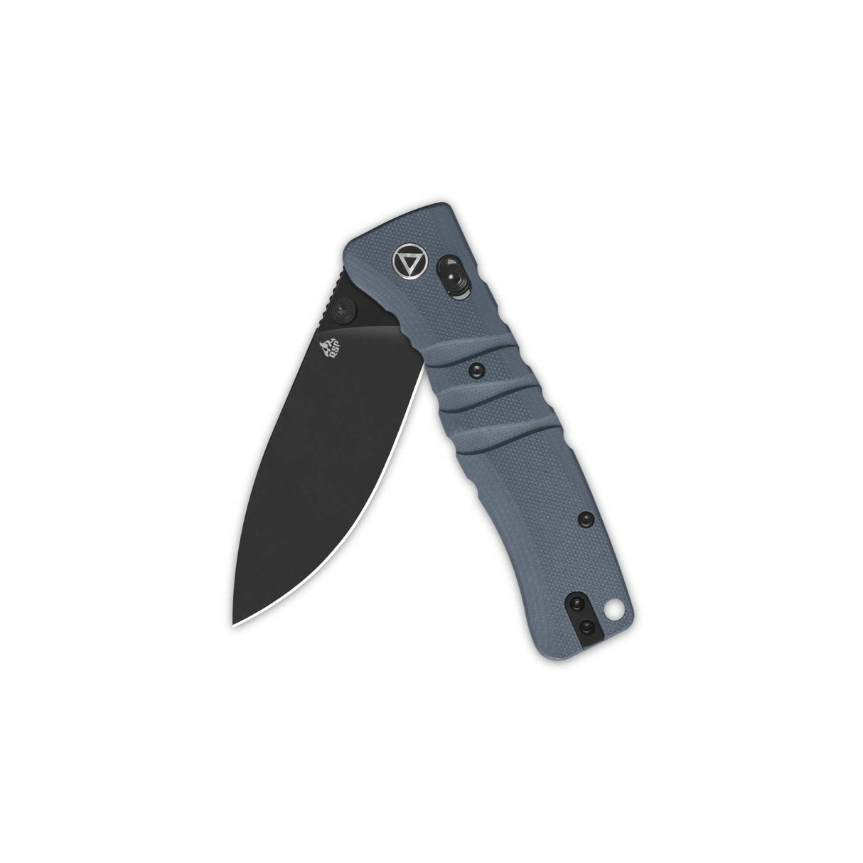 QSP Ripley Glyde Lock Pocket Knife with gray G10 handle and black 14C28N blade