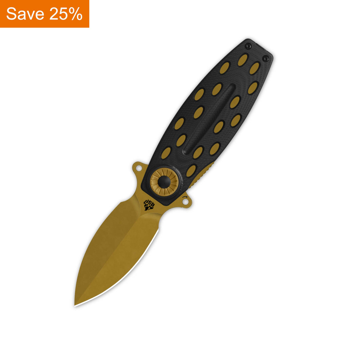 QSP Beetle Liner Lock Pocket Knife 14C28N Blade G10 Handle-Bronze