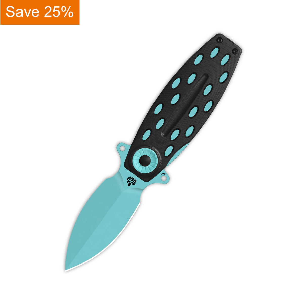 QSP Beetle Liner Lock Pocket Knife 14C28N Blade G10 Handle-Blue