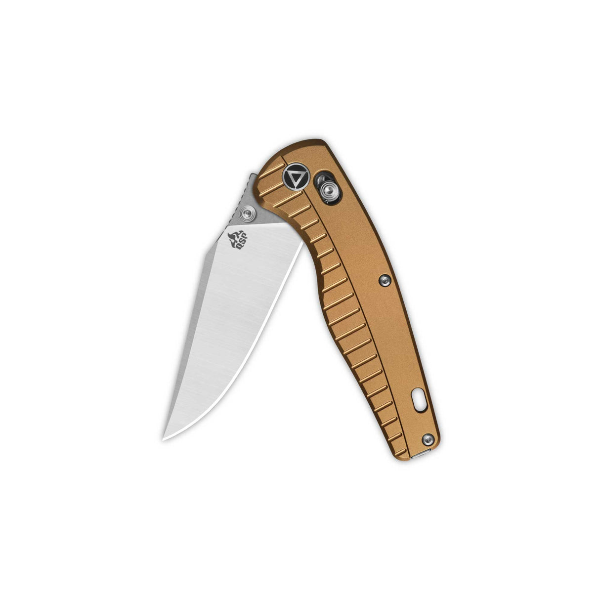 QSP Reptile Glyde Lock Pocket Knife 14C28N Blade Champagne Aluminium Handle